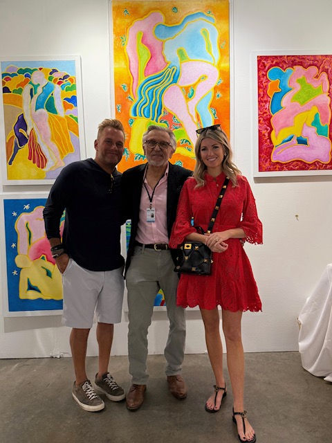 My Husband and I with the Artist, Wolfgang Binner.