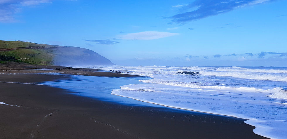 Beach image with blue overlay