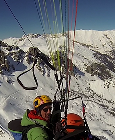 parapente aiguilles de chabrière depuis la station de Réallon en parapente