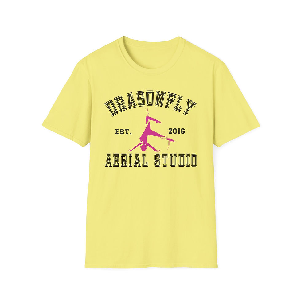 Thumbnail: Dragonfly Aerial Studio  Adult T-Shirt - Perfect for Aerial Arts Enthusiasts