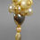 Thumbnail: Vintage upcycled rear view mirror gold shell pearl charm