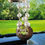 Thumbnail: Vintage upcycled rear view mirror silver mother of pearl shell charm