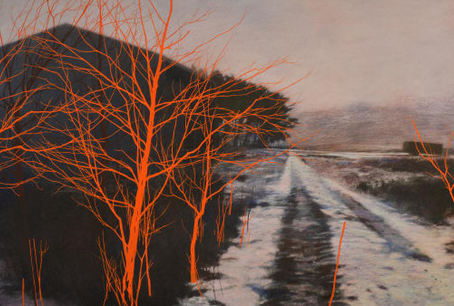 Barn Drawing Orange by Andrew Mackenzie