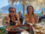 Lunch at mussel farm, Boka Bay