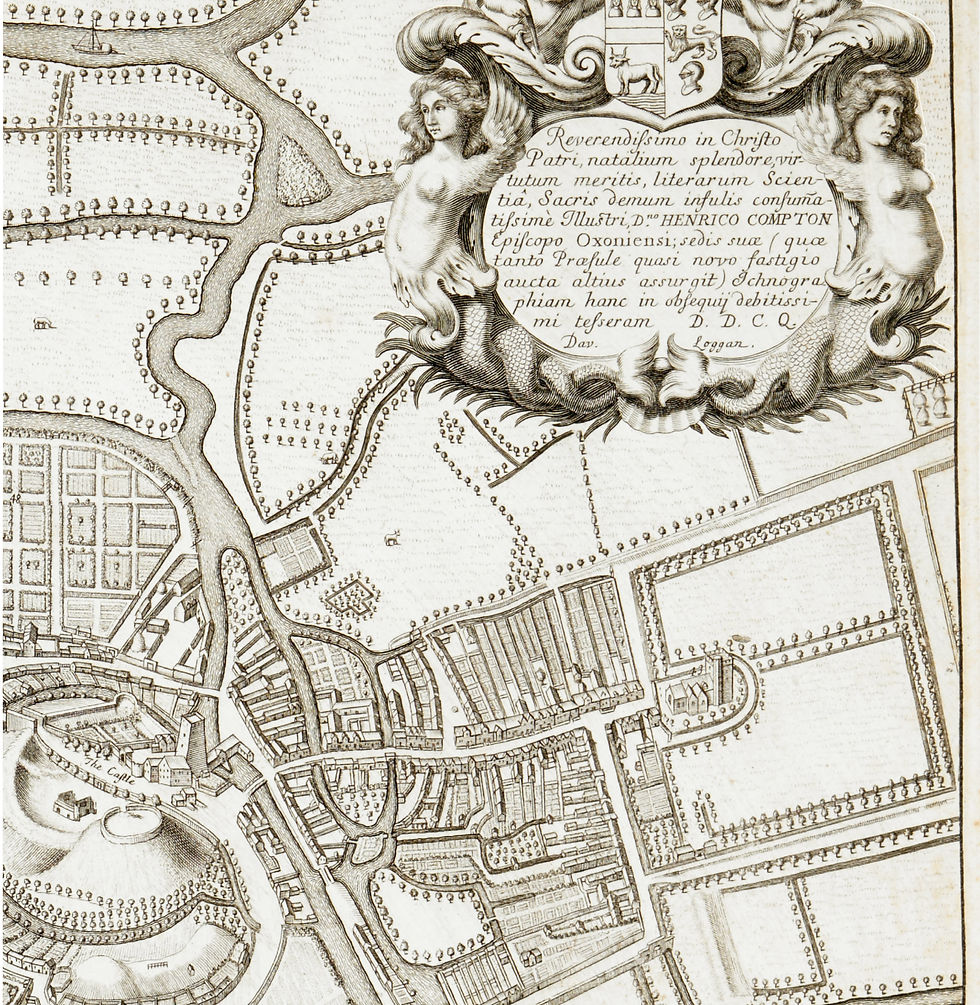 Original Loggans' map of Oxford