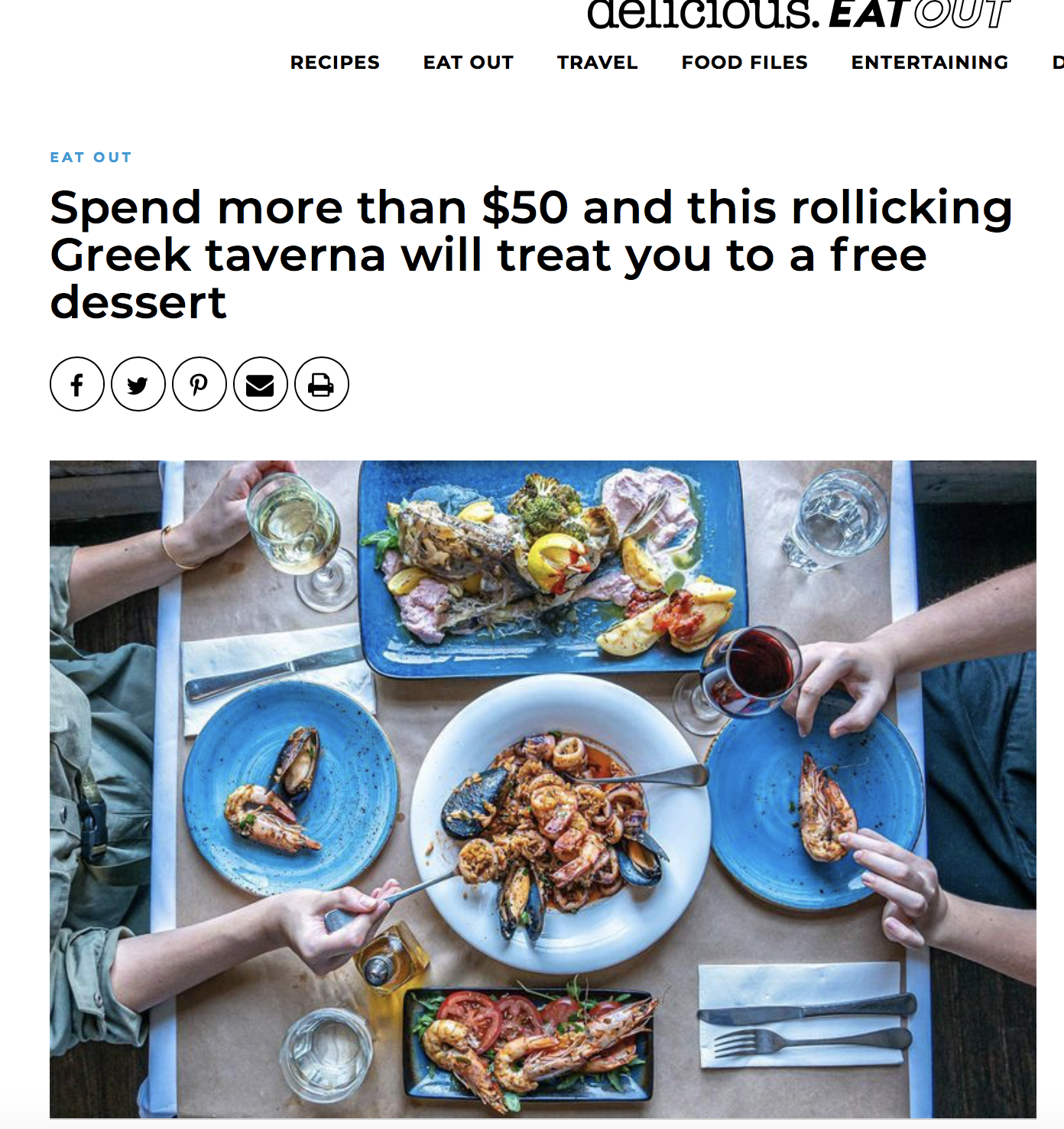Delicious.com.au x Santorini on Oxford