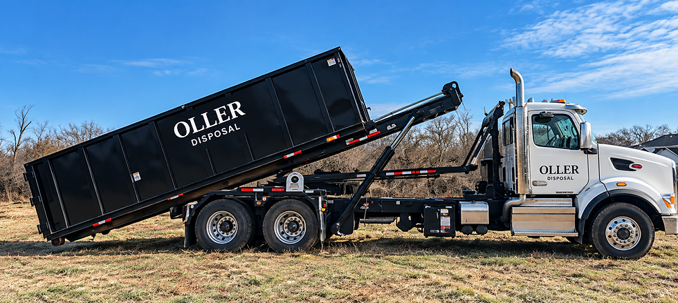 Roll-Off Disposal Truck in Action