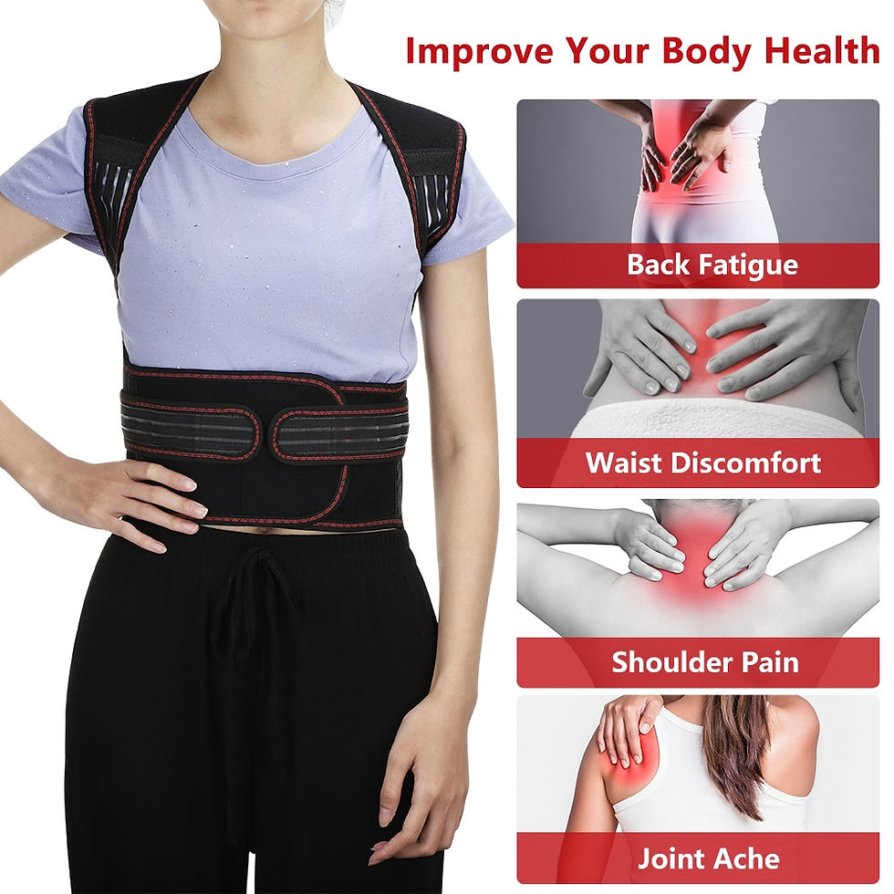 Thumbnail: Self-heating Magnetic Therapy Support Belt Shoulder Back And Neck Massager 