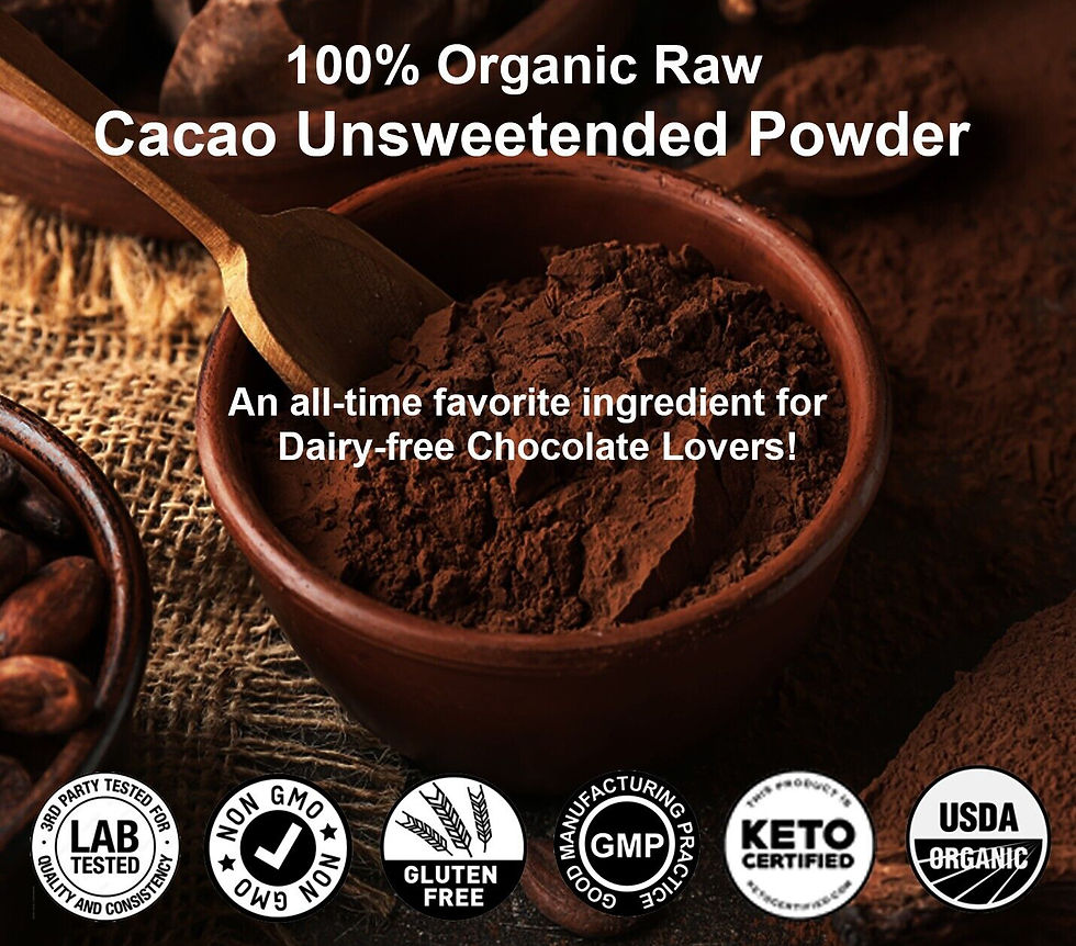 Thumbnail: 1. 1LB USDA Organic Raw Cacao Powder,100% Pure, ALL NATURAL, Unsweetened