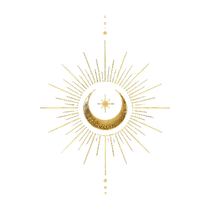 gold half moon spiritual icon element