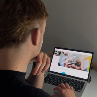 Person taking an online training course