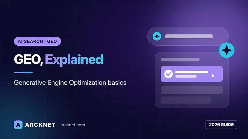 Understanding GEO Generative Engine Optimization - Arcknet