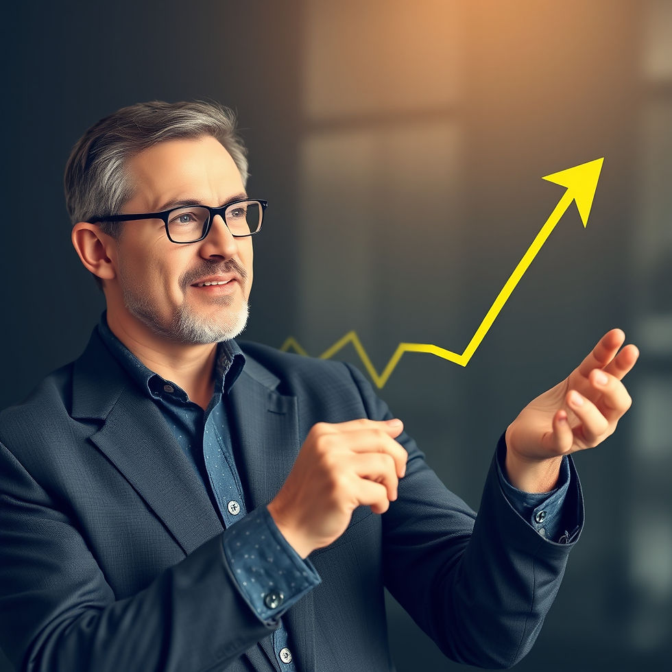 guy in a finance showing company growth and success rate through graph.jpg