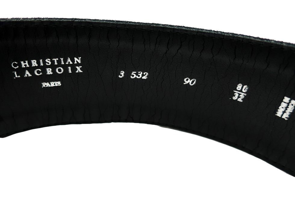 Thumbnail: Christian Lacroix Black Suede Belt