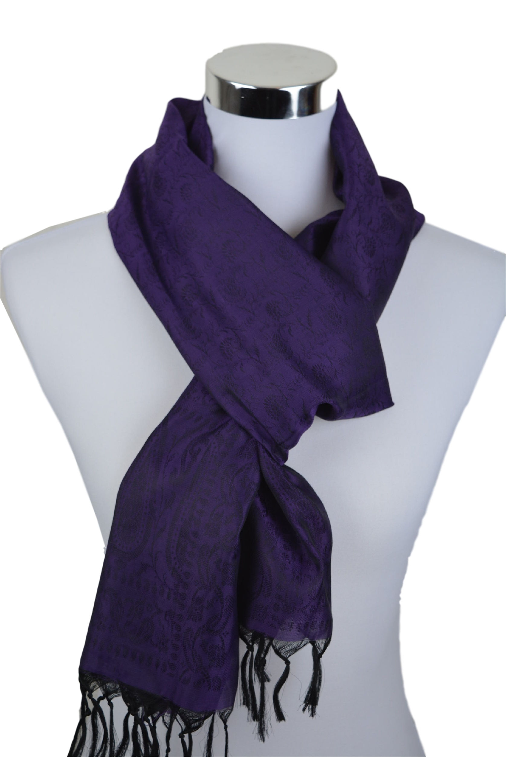 Madras style Seide Schal (Lila)