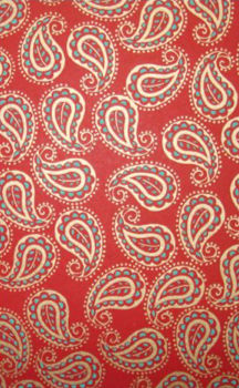 Red Gold Paisley
