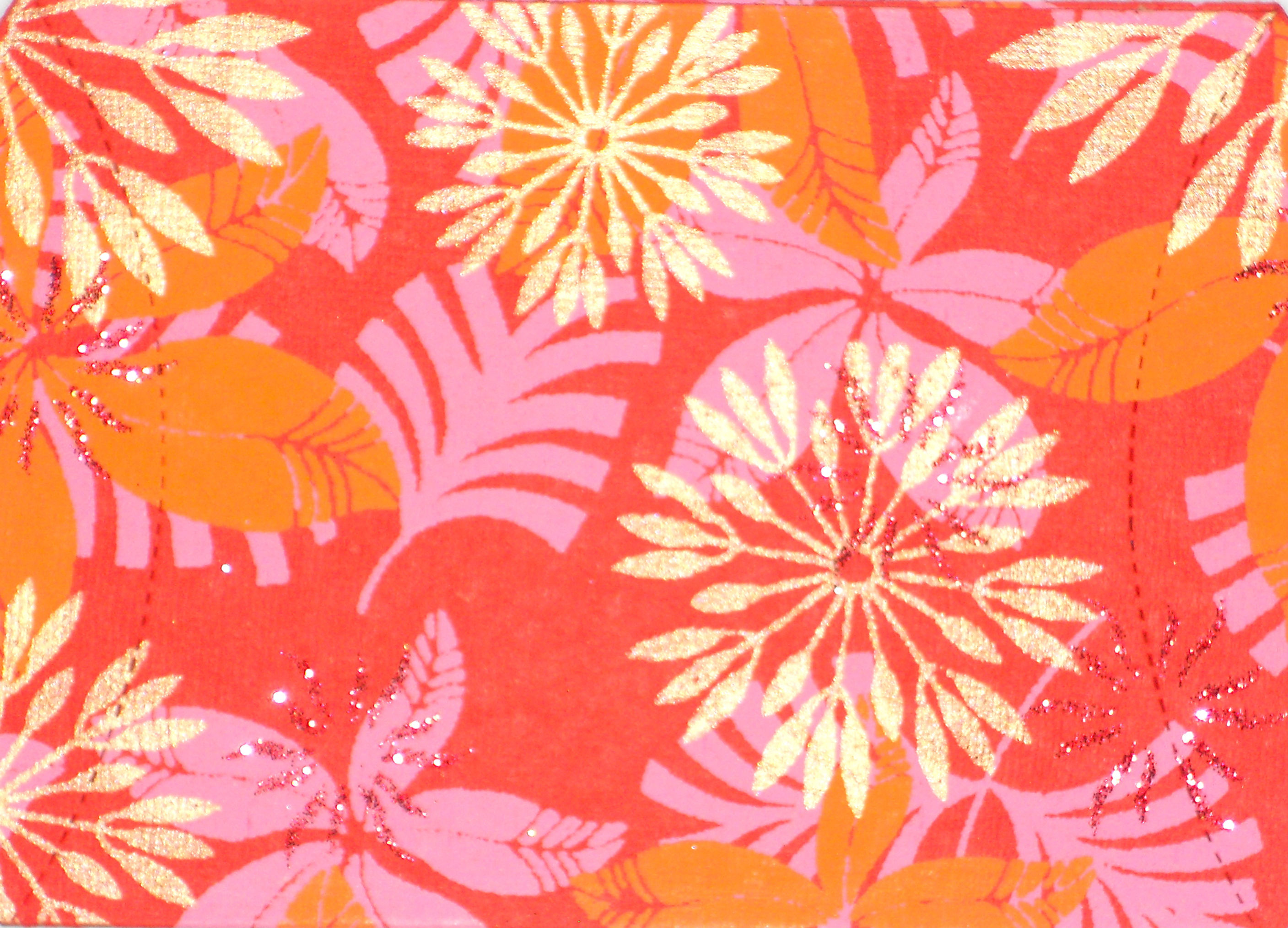 Orange Gold Floral Pink