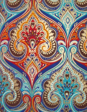 Blue Turquoise Navy Motif