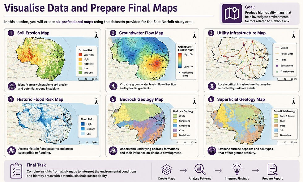 GIS Training for Sinkhole Risk Mapping: East Norfolk Students Tackle a Real-World Environmental Challenge