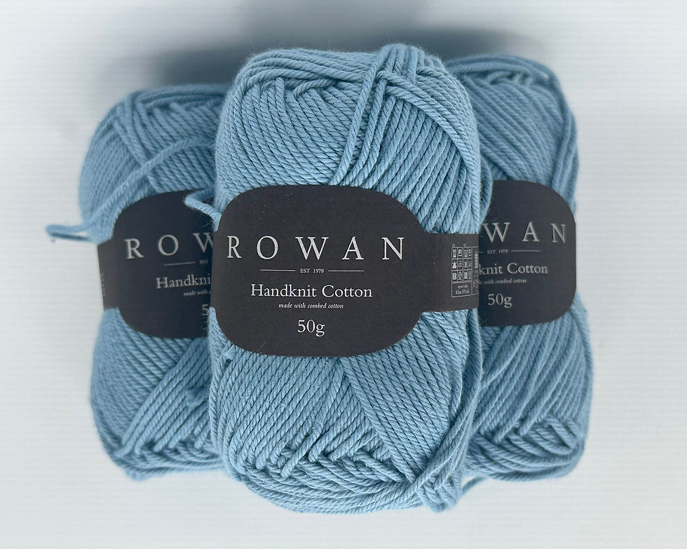 Light Blue Handknit Cotton