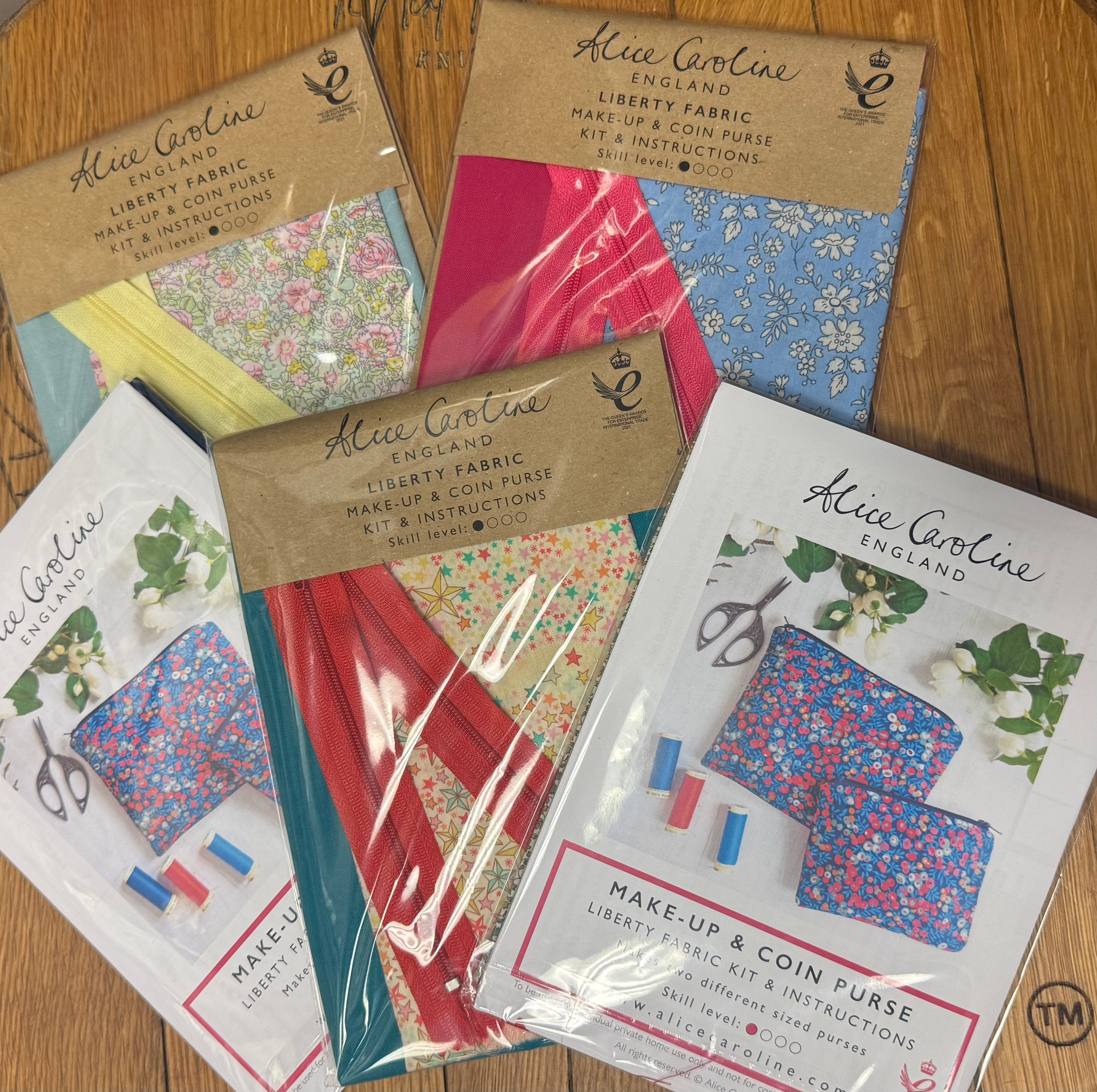 Liberty Tana Lawn Mixed Colours Make-Up & Coin Purse Kit