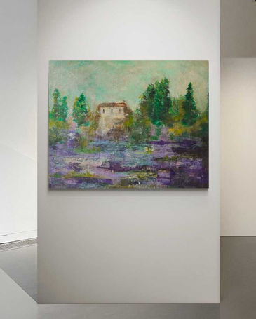 Maison Violet, painting by Aiden Lee