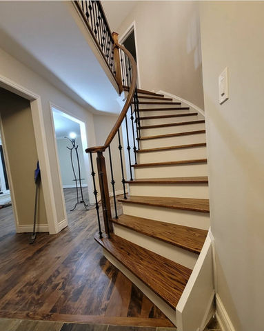 Hardwood stairs