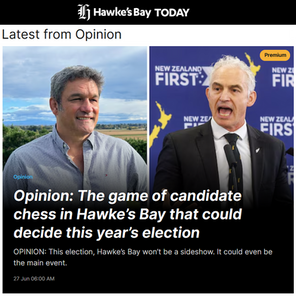 The game of candidate chess in Hawke’s Bay that could decide this year’s election