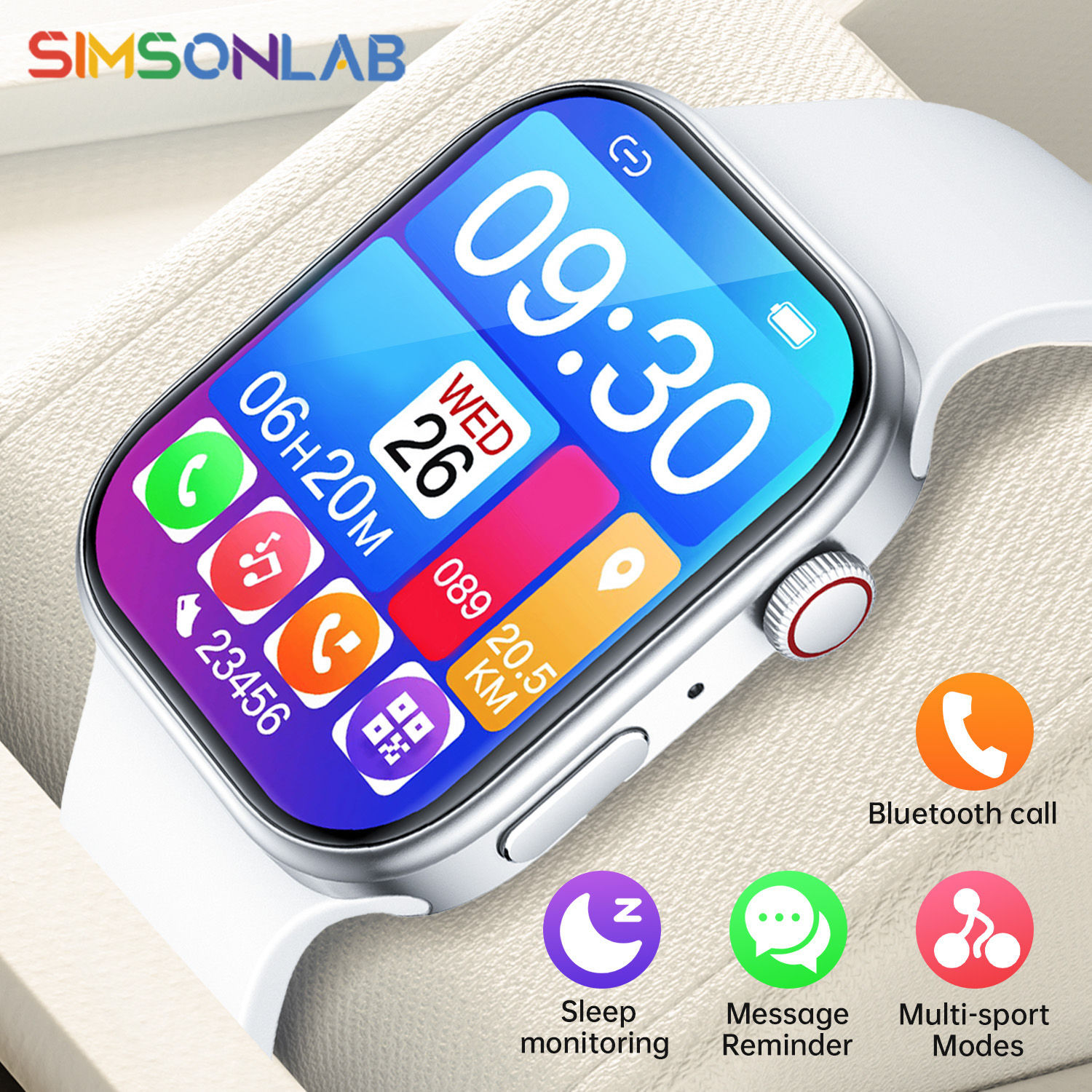NEW Smartwatch 1.83"HD Screen Sleep&Health Monitoring Bluetooth Call Multi-Sport