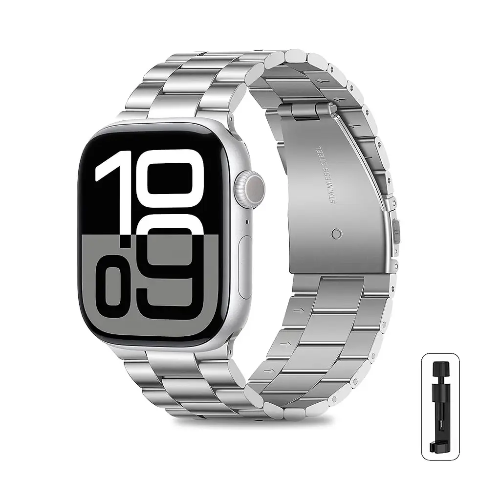 Thumbnail: Stainless Steel Strap for Apple Watch Ultra 3/2 Band 46mm 49mm 40mm 44mm 42mm 41