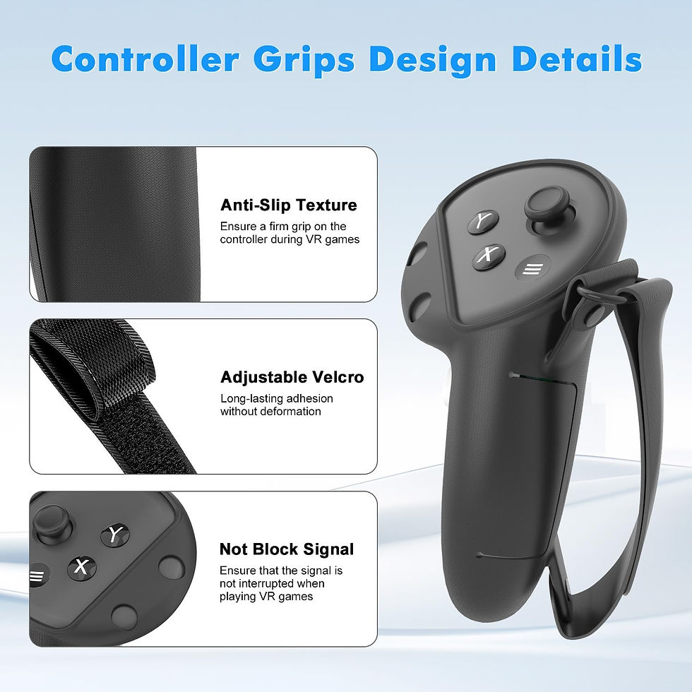 Thumbnail: High Quality VR Accessories 8 In 1 Silicone Protective Cover Kit For Meta Quest 