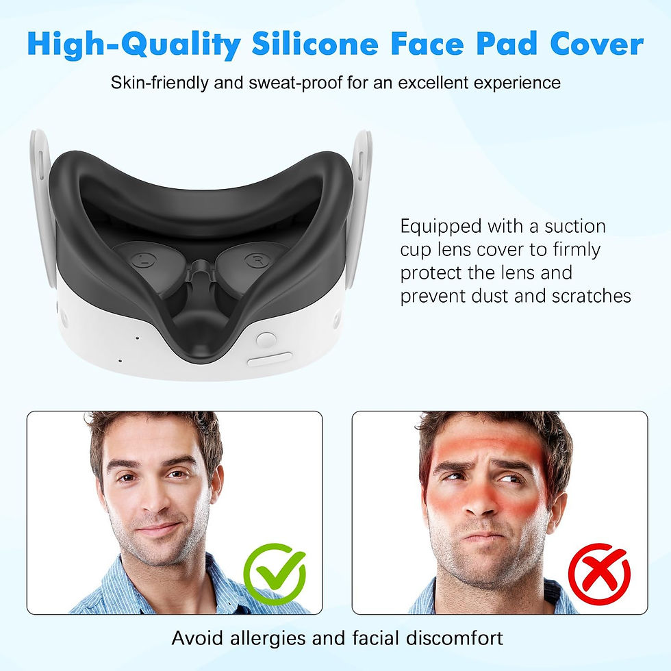 Thumbnail: High Quality VR Accessories 8 In 1 Silicone Protective Cover Kit For Meta Quest 