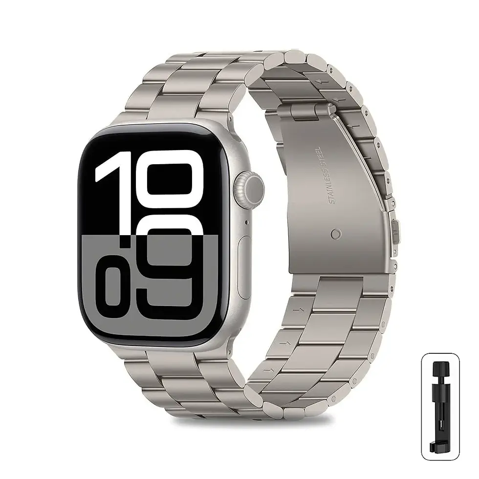 Thumbnail: Stainless Steel Strap for Apple Watch Ultra 3/2 Band 46mm 49mm 40mm 44mm 42mm 41