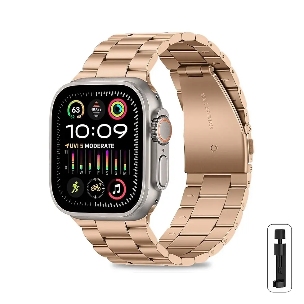 Thumbnail: Stainless Steel Strap for Apple Watch Ultra 3/2 Band 46mm 49mm 40mm 44mm 42mm 41
