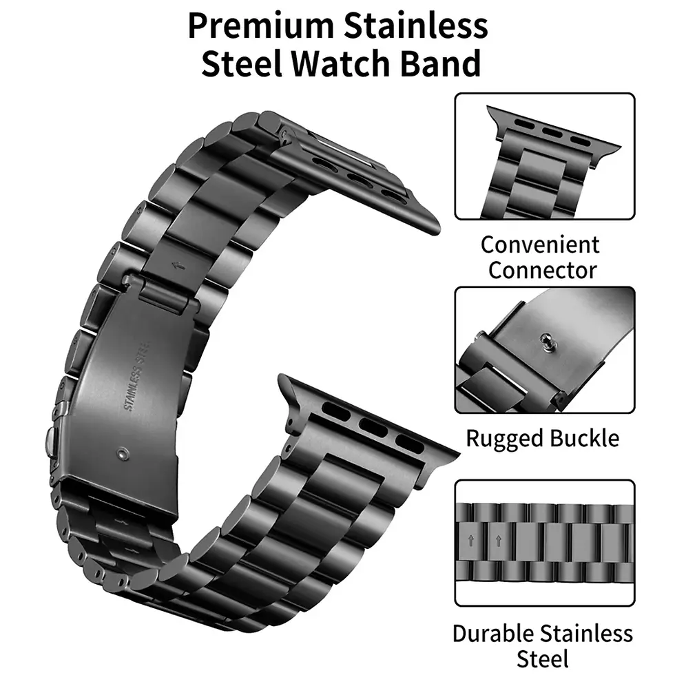 Thumbnail: Stainless Steel Strap for Apple Watch Ultra 3/2 Band 46mm 49mm 40mm 44mm 42mm 41