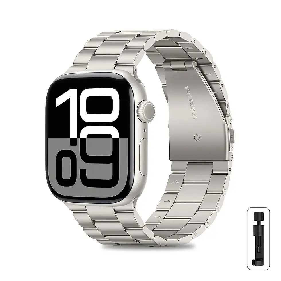 Thumbnail: Stainless Steel Strap for Apple Watch Ultra 3/2 Band 46mm 49mm 40mm 44mm 42mm 41