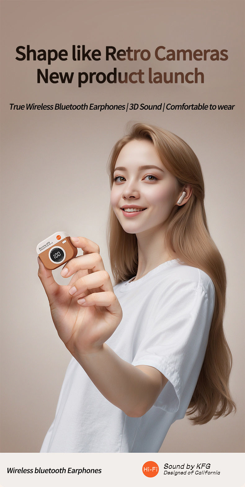 Thumbnail: Q86 Bluetooth 5.3 Wireless Headphones Power LED Digital Display 24hours Enduranc