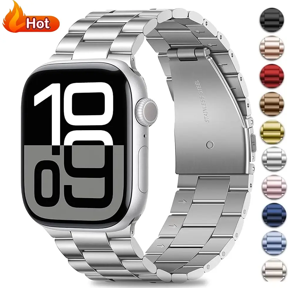 Thumbnail: Stainless Steel Strap for Apple Watch Ultra 3/2 Band 46mm 49mm 40mm 44mm 42mm 41