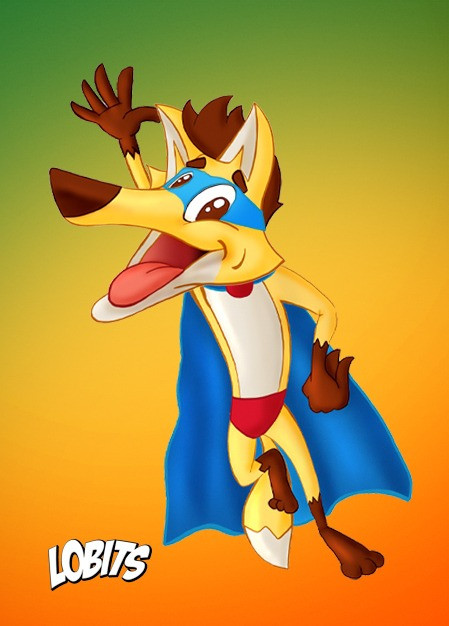 Mascote para salgadinho Lobits