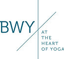 BWY at the heart of yoga text logo, Fiona Marshall Yoga - Foundation Course.