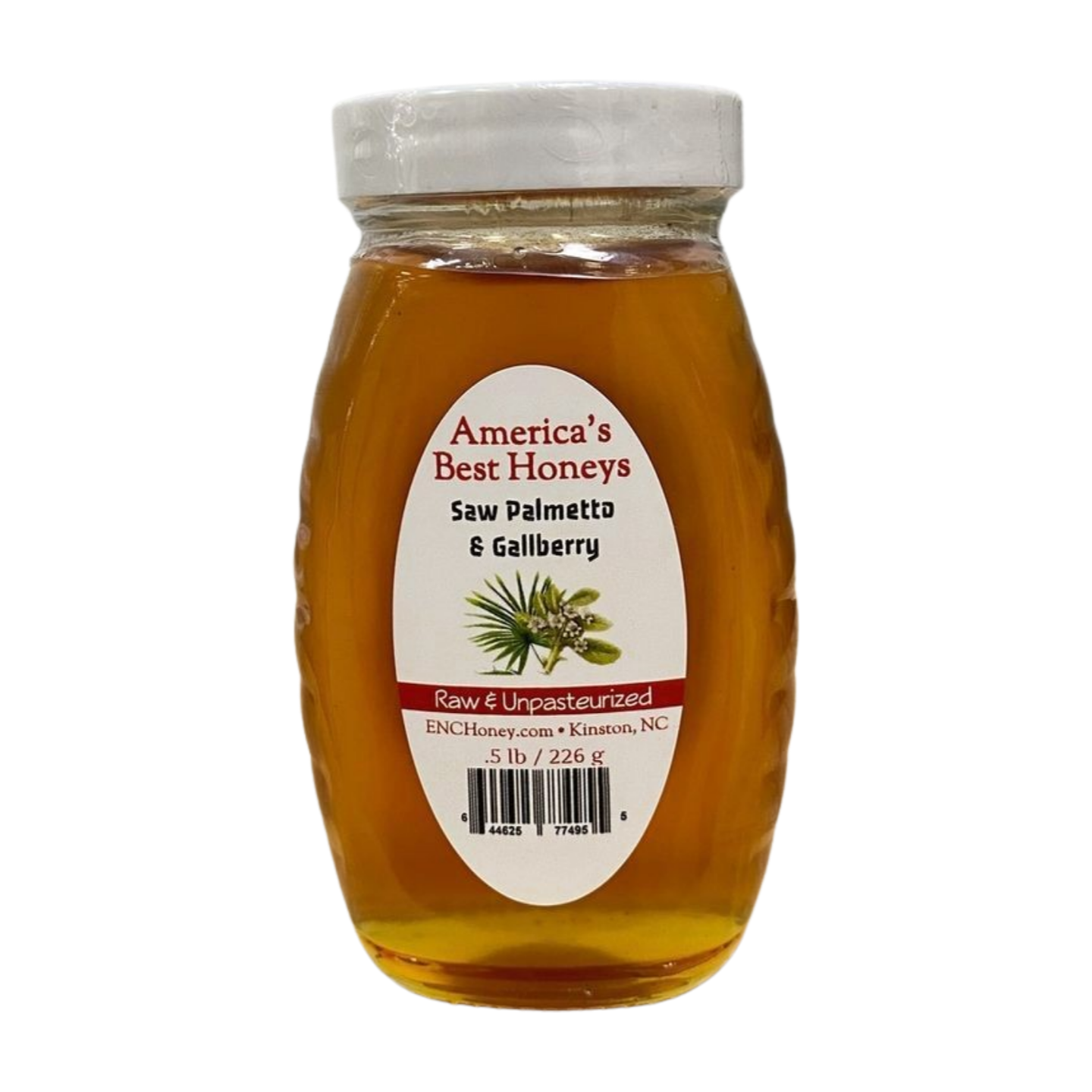 saw palmetto and gallberry honey in a jar