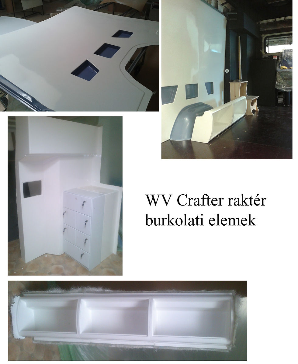 WV Crafter raktér belső burkolat