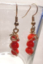 Orange Twist Earrings