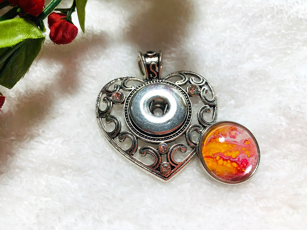 Thumbnail: Silver Heart Snap Pendant