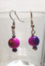 Pink Bead Earrings