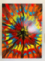Orange Acrylic Painting