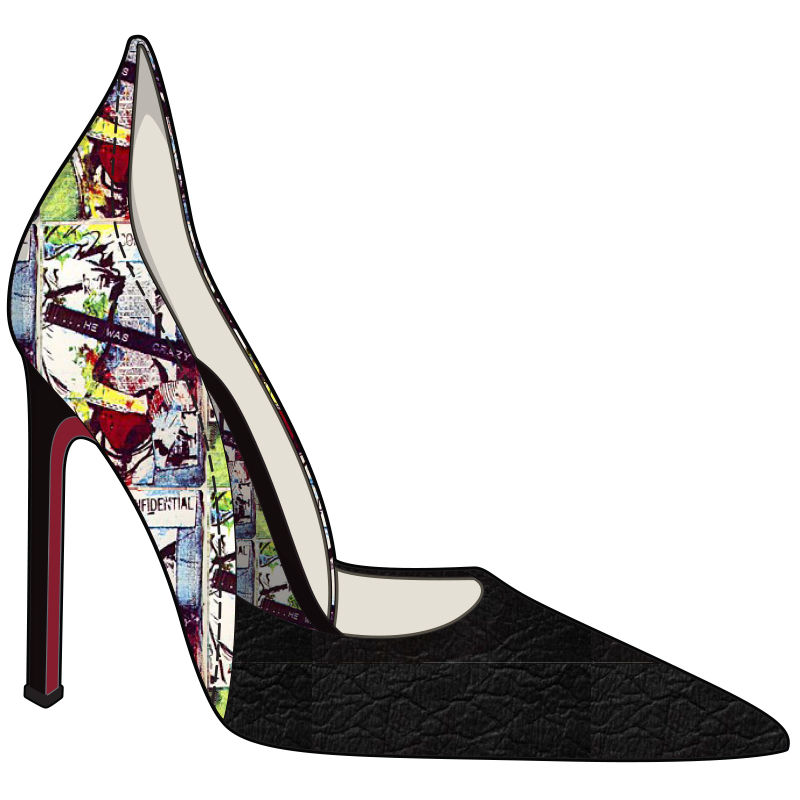 Piñatex Confidental Postcard Red Heel