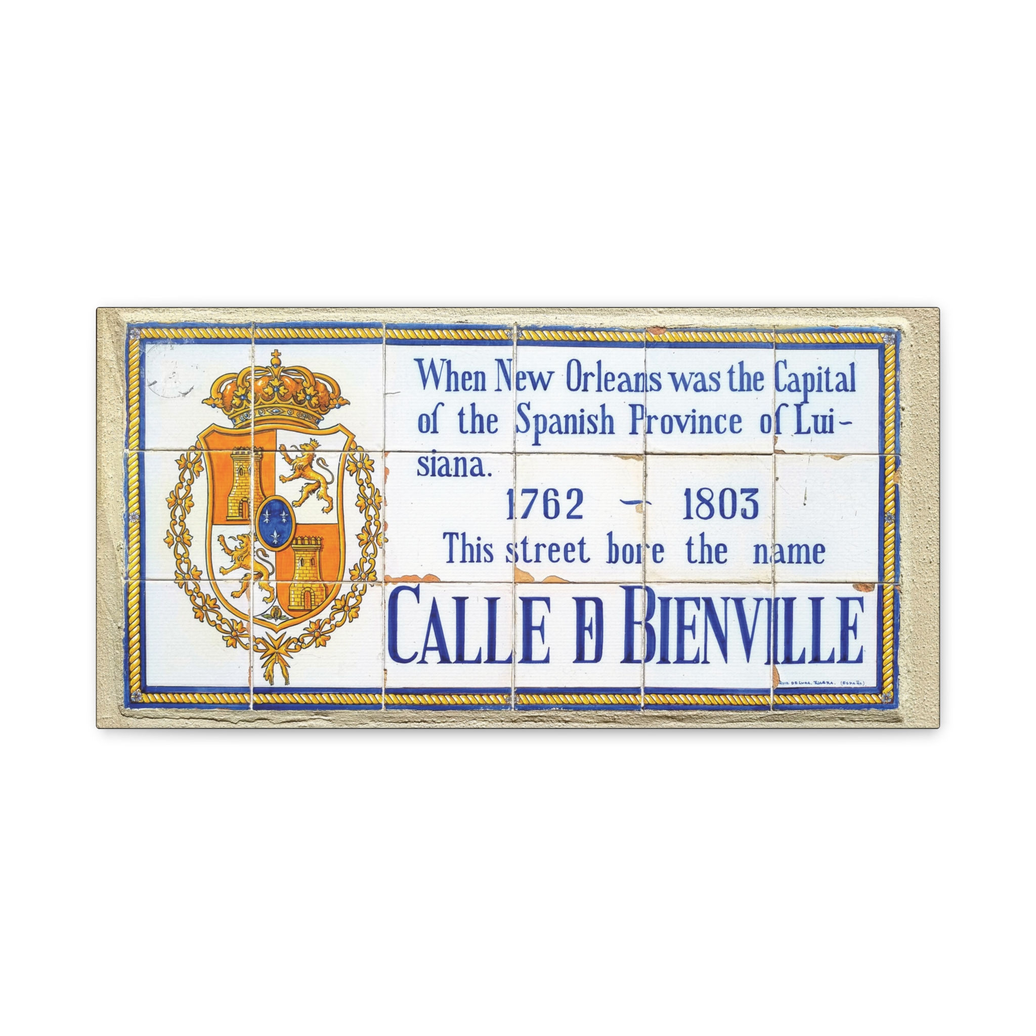 Calle De Bienville - New Orleans French Quarter Street Sign Canvas Print
