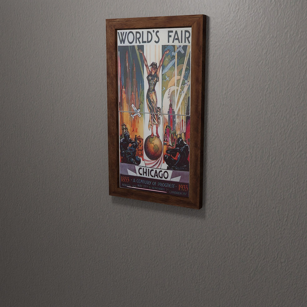 Thumbnail: Wood Display Frame for Coasters & Tiles  - Customizable Finish -