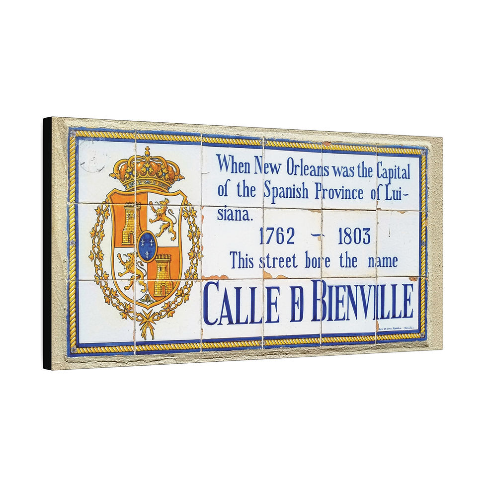Thumbnail: Calle De Bienville - New Orleans French Quarter Street Sign Canvas Print